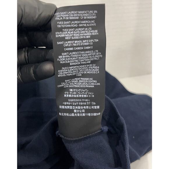 SAINT LAURENT YSL Monogram Cropped Polo Shirt Short Sleeve Logo Women’s L $680 - Picture 15 of 16